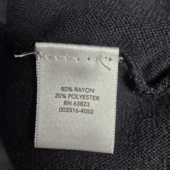 CJ BANKS 3/4 Sleeve Tunic Top Front Tie Black Women Plus Sixe 3X Stretchy Modest - Picture 6 of 10